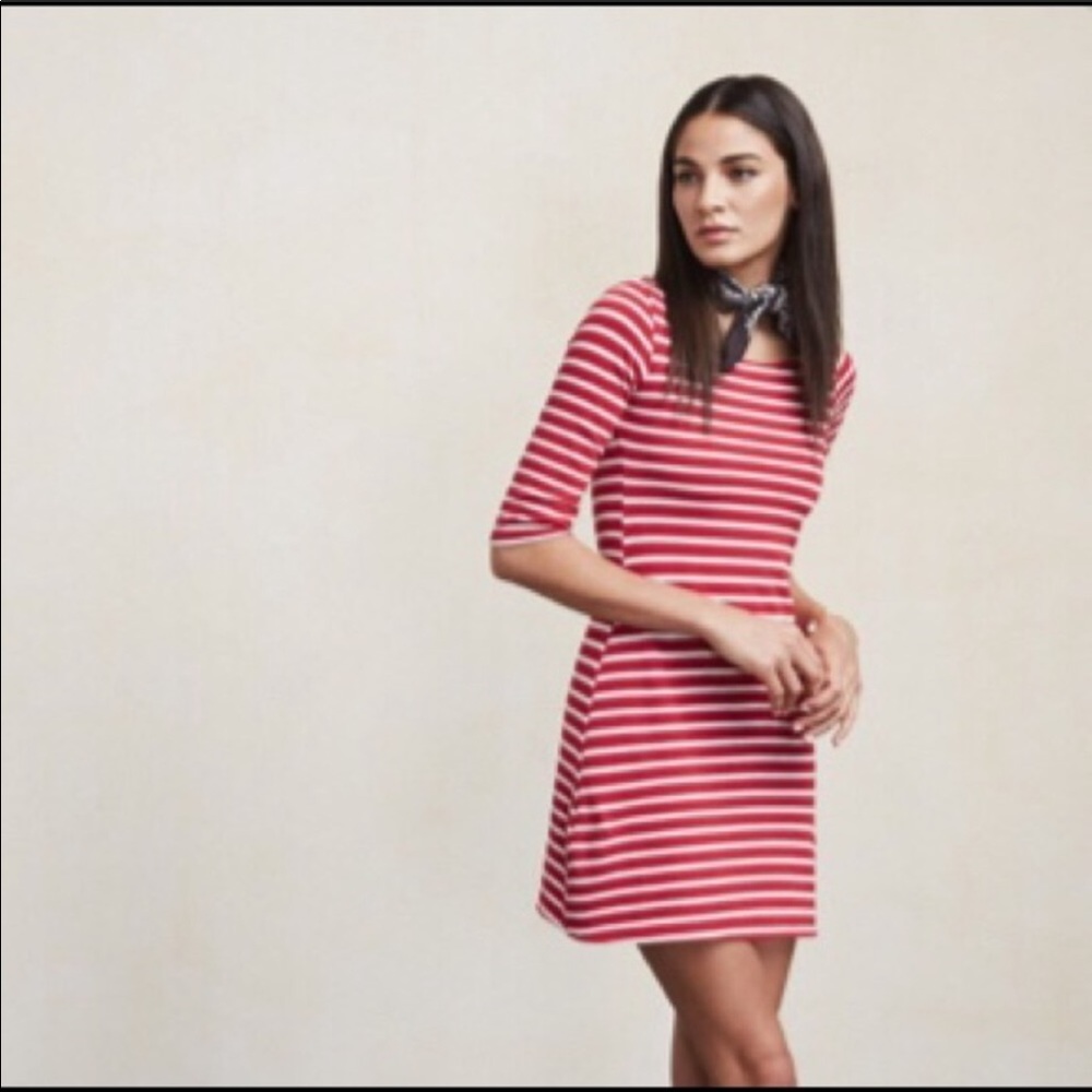 Reformation red striped dress small